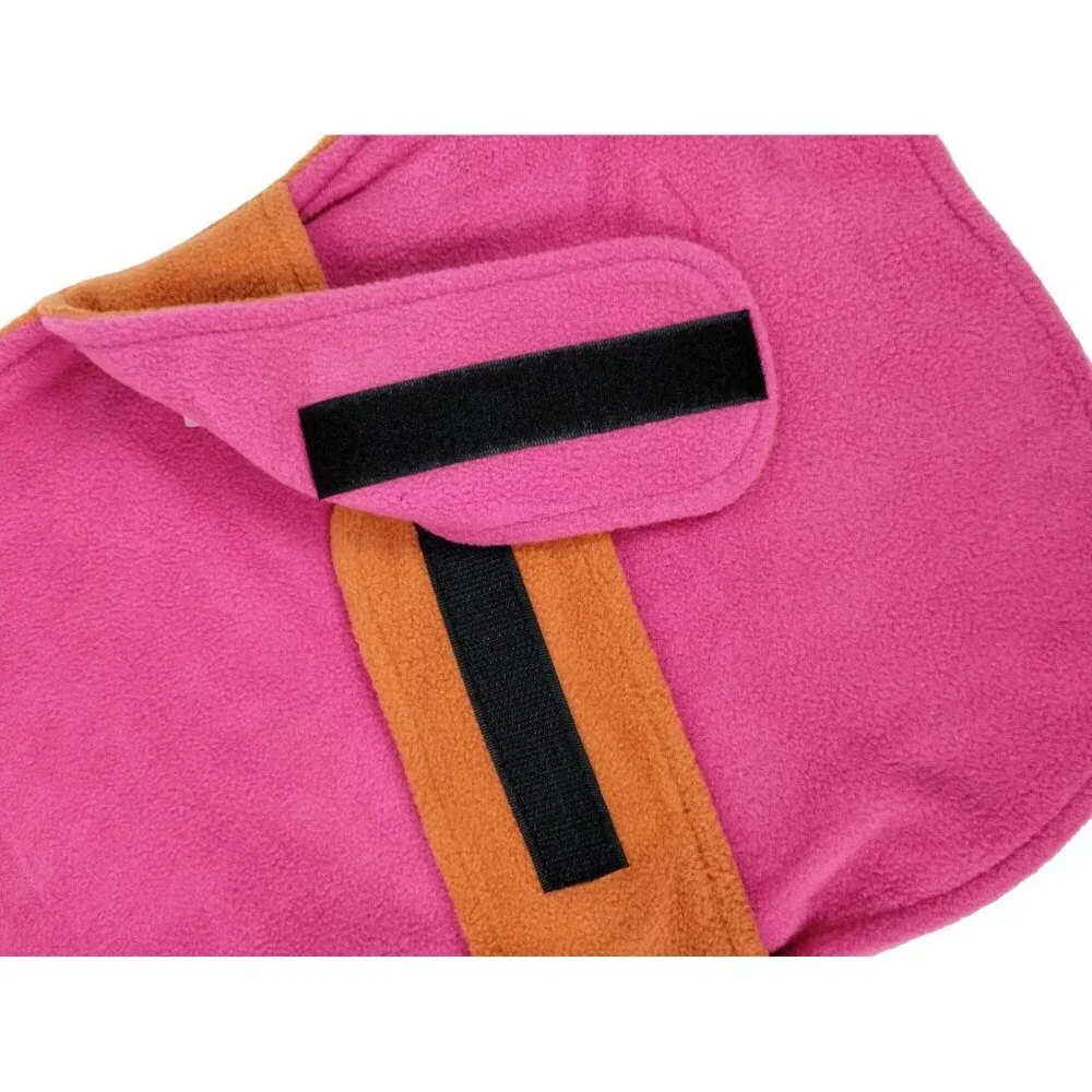 Reversible Pink and Orange Youly Explorer Pet Coat for Medium to Large Dogs